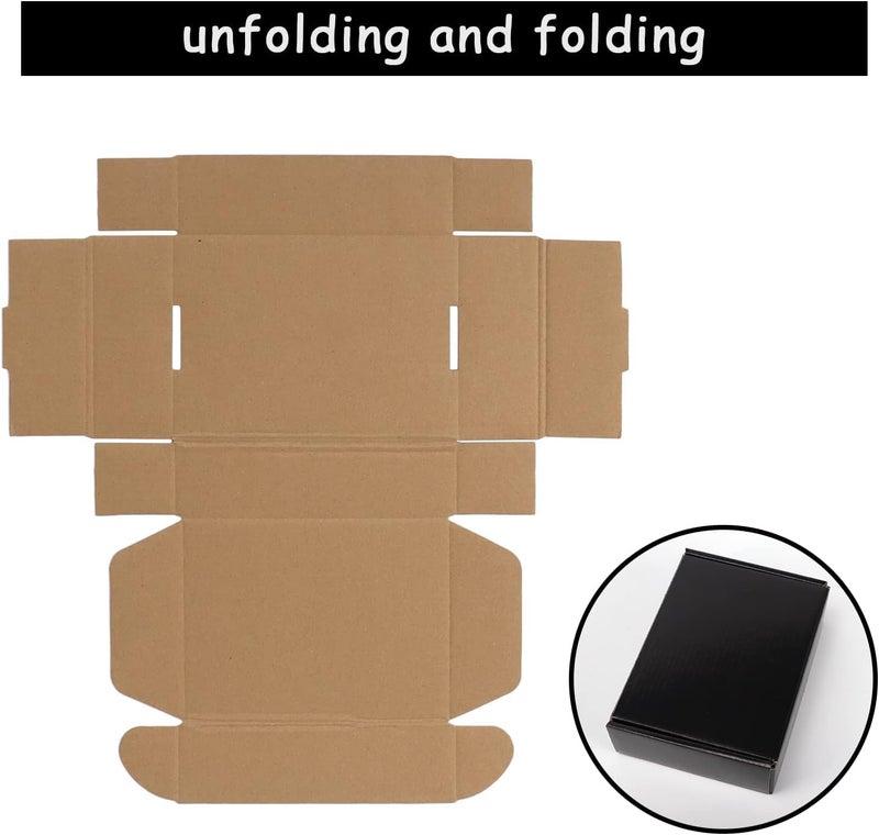 EXYGLO Shipping Cardboard Boxes for Small Business, Packing and Mailing, 7x5x2 - Pack of 25, Black - Image 3